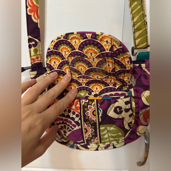Vera Bradley Lizzy Plum Crazy Little Hipster Crossbody Purse / Bag - Picture 3 of 5